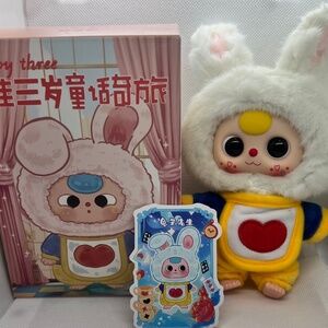 Kawaii Baby Three Mr Rabbit bunny key chain or bag charm